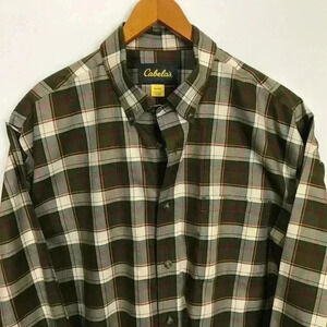 Cabela's Men XL Checked Long Sleeve Button Shirt